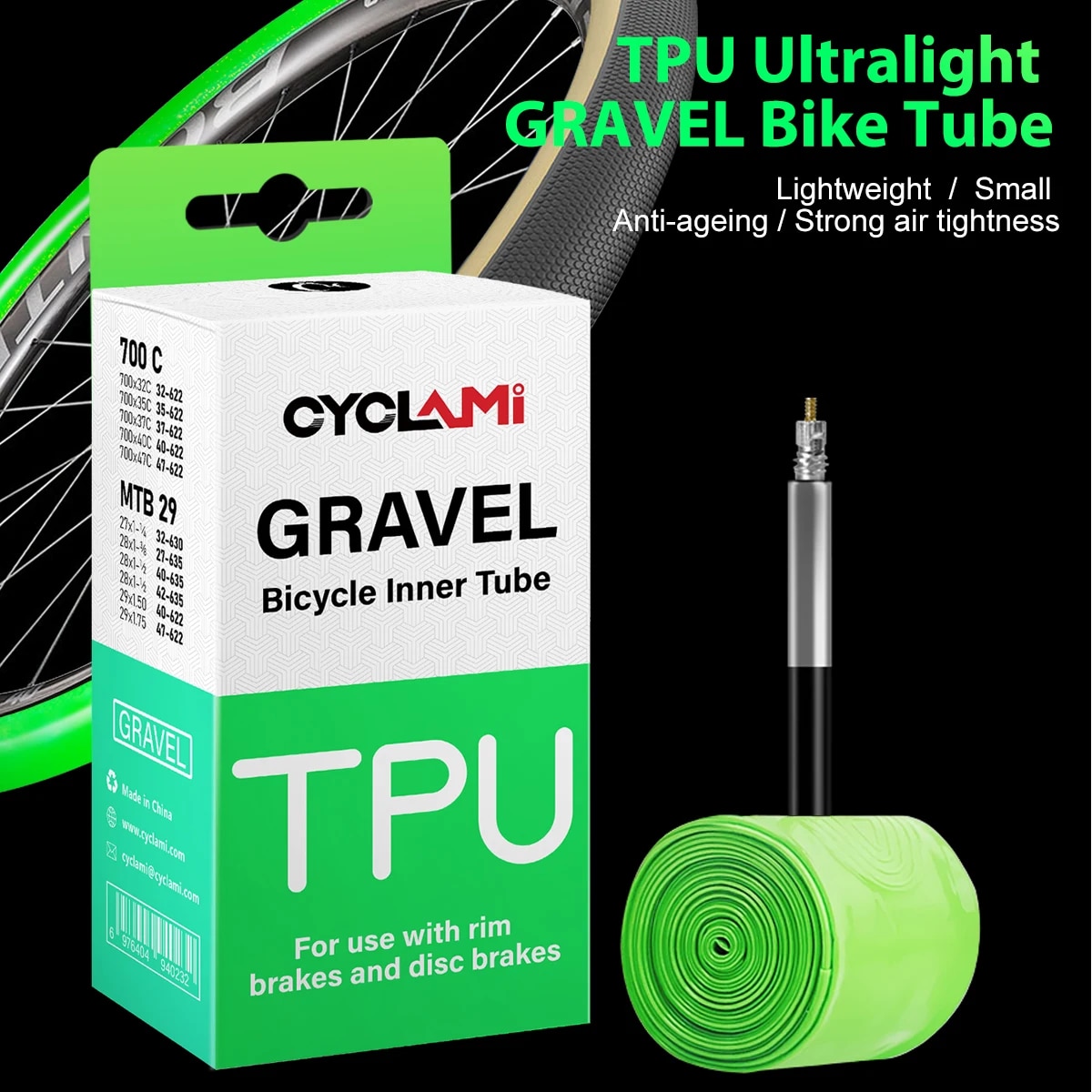 Gravel Bike Tires - CYCLAMI ultraligero de carretera MTB 29