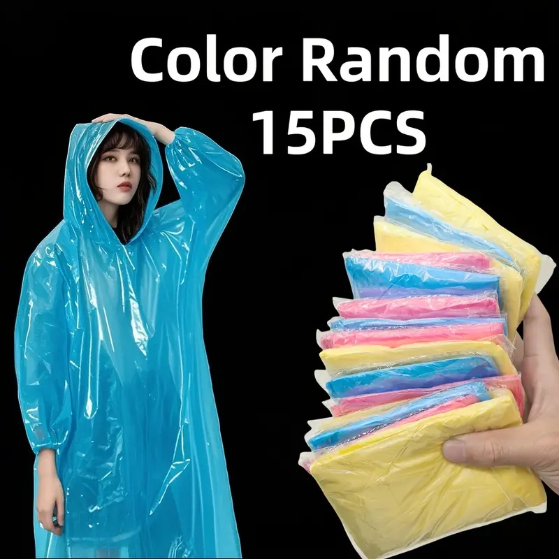 Cycling Gear Storage - 15/30 unidades de ponchos impermeables desechables