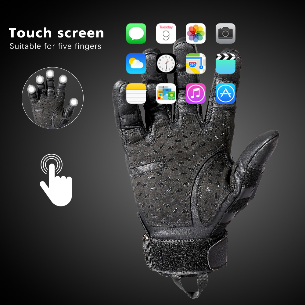 Guantes tácticos de cuero PU c - Cycling Gear Display reseña y precio
