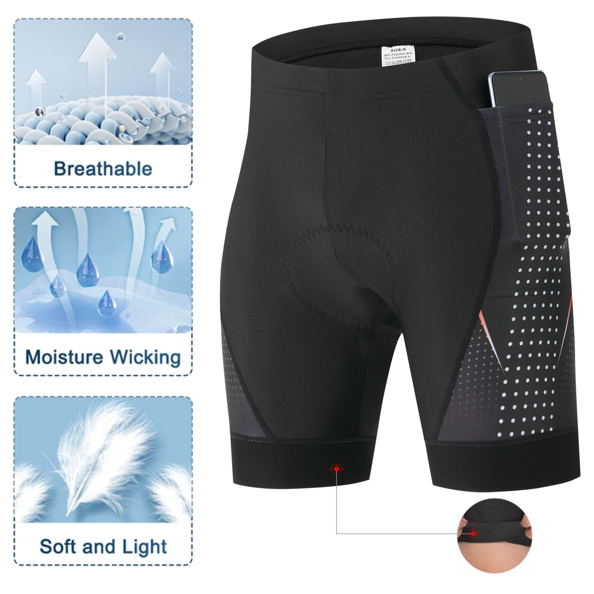 Pantalones Cortos de Ciclismo  - Cycling Gear Padding reseña y precio
