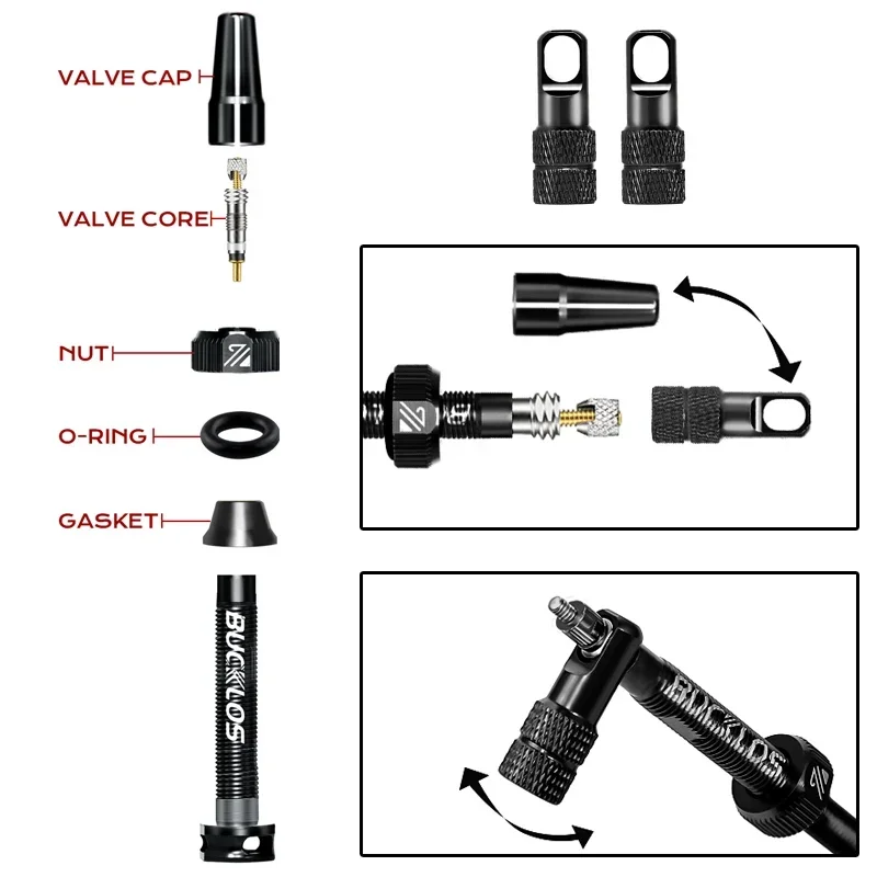 BUCKLOS 40/44/55/60MM válvula  - Gravel Bike Tires reseña y precio