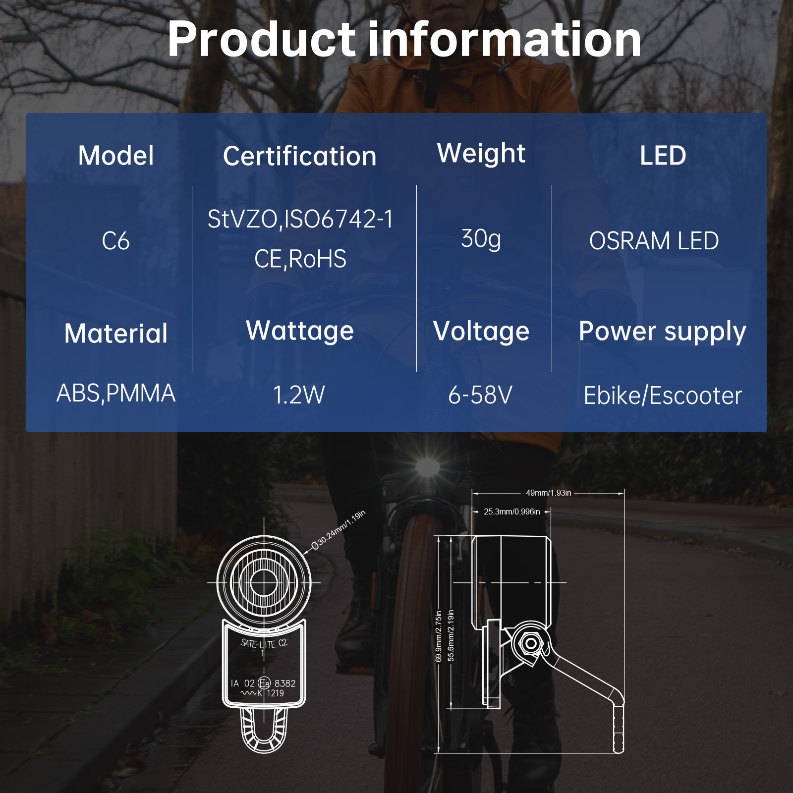 Juego de Luces LED para Bicicl - Bike Dynamo Light reseña y precio